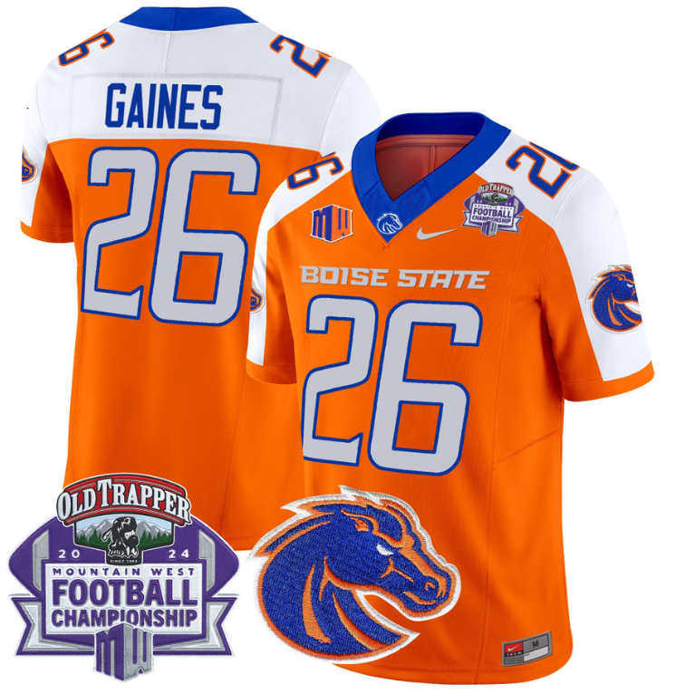Sire Gaines Jersey #26 Boise State Broncos 2024 Championship Stitched Football - Image 6