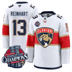 Alternative view of Sam Reinhart Jersey #13 Florida Panthers 2025 Stanley Cup Back To Back Stitched Hockey
