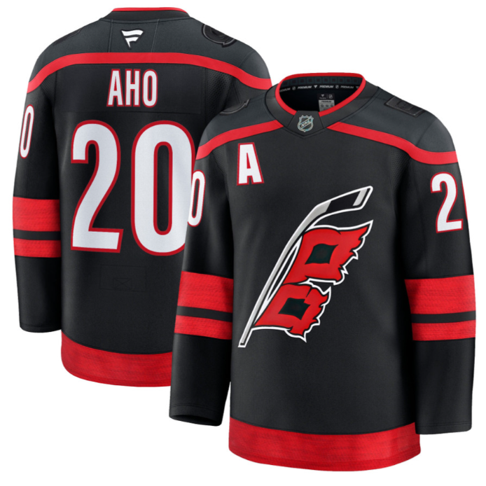 Sebastian Aho Jersey #20 Carolina Hurricanes Premium All Stitched Hockey