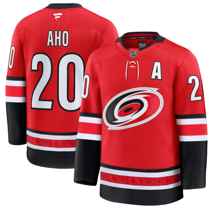 Sebastian Aho Jersey #20 Carolina Hurricanes Premium All Stitched Hockey - Image 3
