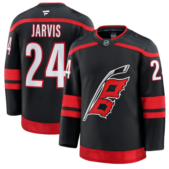 Seth Jarvis Jersey #24 Carolina Hurricanes Premium All Stitched Hockey