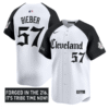 Shane Bieber Jersey #57 Cleveland Indians Gothic Iron Edition Alternate Stitched Baseball