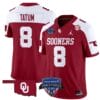 Taylor Tatum Jersey #8 Oklahoma Sooners 2025 Armed Forces Bowl Patch Alternate Football Stitched