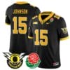 Tez Johnson Jersey #15 Oregon Ducks 2024 Mighty Rose Bowl Patch Football Stitched