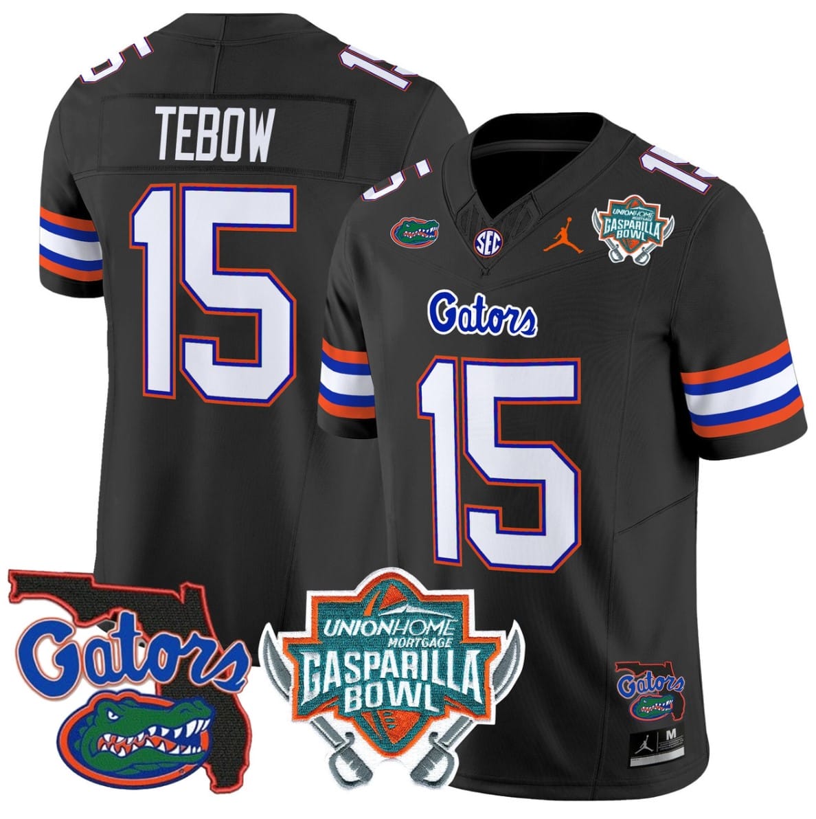 Tim Tebow Jersey #15 Florida Gators 2025 Gasparilla Bowl Patch Football Stitched - Image 6