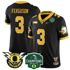 Terrance Ferguson Jersey #3 Oregon Ducks 2024 Big Ten Champions Football Stitched