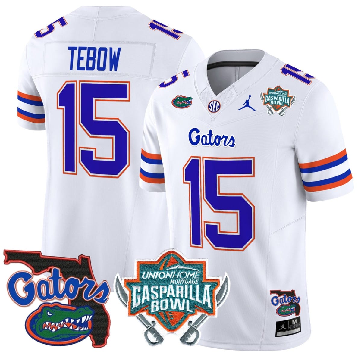 Tim Tebow Jersey #15 Florida Gators 2025 Gasparilla Bowl Patch Football Stitched - Image 2