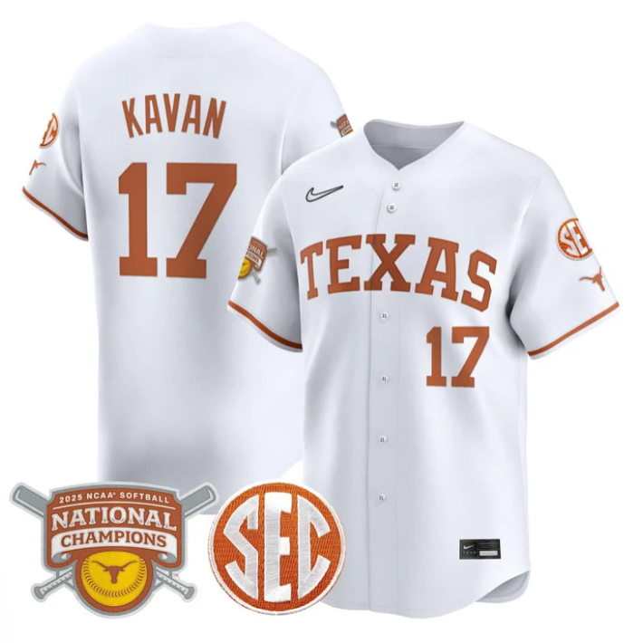 Teagan Kavan Jersey #17 Texas Longhorns 2025 National Champions Stitched Baseball - Image 3