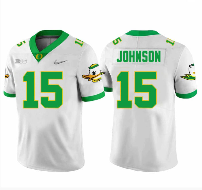 Tez Johnson Jersey #15 Oregon Ducks Football Stitched - Image 2