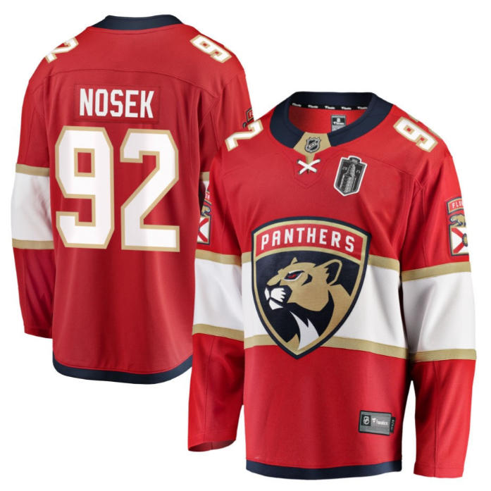 Tomas Nosek Jersey 92 Florida Panthers 2025 Stanley Cup Final Home Breakaway Stitched Hockey