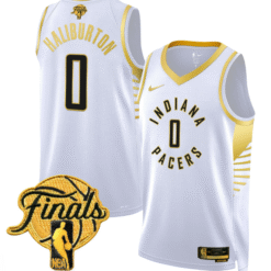 Alternative view of Tyrese Haliburton Jersey #0 Indiana Pacers 2025 Finals Swingman 24 - 25 City Stitched Basketball