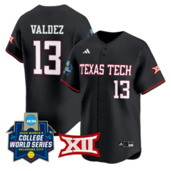 Victoria Valdez Jersey #13 Texas Tech Softball 2025 World Series Stitched Baseball