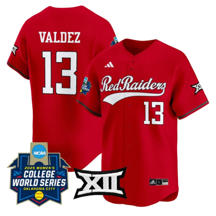 Victoria Valdez Jersey #13 Texas Tech Softball 2025 World Series Stitched Baseball - Image 2