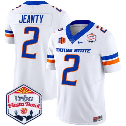 Ashton Jeanty Jersey #2 Boise State Broncos 2025 Fiesta Bowl Patch Stitched Football - Image 2