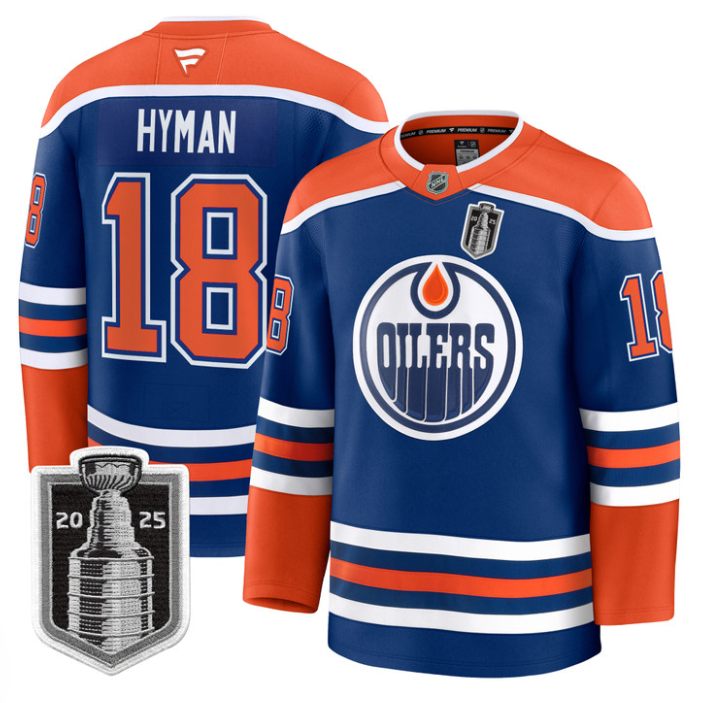 Zach Hyman Jersey #18 Edmonton Oilers 2025 Stanley Cup Final Away Stitched Hockey - Image 2