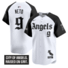 Zach Neto Jersey #9 Los Angeles Angels Gothic Halo Edition Alternate Stitched Baseball