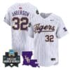 Kade Anderson Jersey #32 LSU Tigers 2025 World Series Stitched Pinstripe