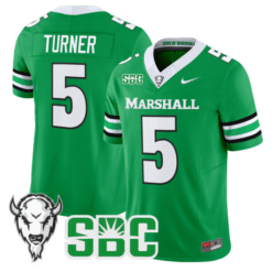 A.J. Turner Jersey #5 Marshall Thundering Herd 2025 Kelly Stitched Football