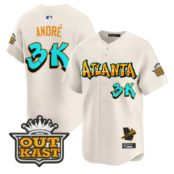 Alternative view of André Jersey #3K Atlanta Braves Graffiti A-Town Edition Stitched Baseball