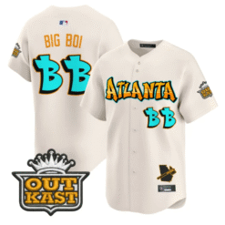 Alternative view of Big Boi Jersey #BB Atlanta Braves Graffiti A-Town Edition Stitched Baseball