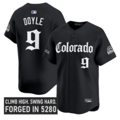 Brenton Doyle Jersey #9 Colorado Rockies Gothic Mile High Shadows Edition Stitched Baseball