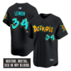 Chet Lemon Jersey #34 Detroit Tigers Graffiti Motor City Edition Stitched Baseball
