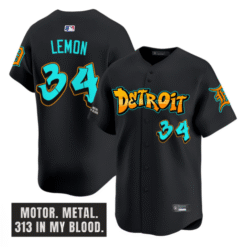 Chet Lemon Jersey #34 Detroit Tigers Graffiti Motor City Edition Stitched Baseball