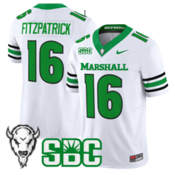 Alternative view of Christian Fitzpatrick Jersey #16 Marshall Thundering Herd 2025 Stitched Football