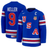 Clayton Keller Jersey #9 USA Hockey 2025 Premium Away All Stitched
