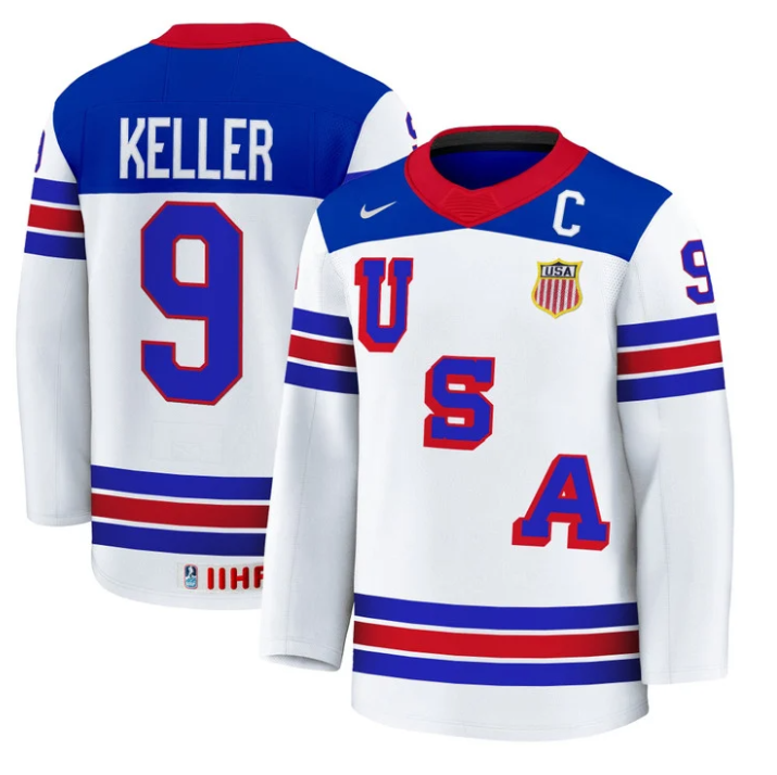 Clayton Keller Jersey #9 USA Hockey 2025 Premium Away All Stitched - Image 2