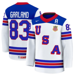 Alternative view of Conor Garland Jersey #83 USA Hockey 2025 Premium Away All Stitched