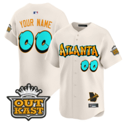 Alternative view of Custom Atlanta Braves Jersey Graffiti A-Town Edition Limited Stitched Baseball