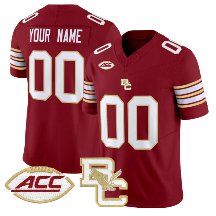 Custom Boston College Eagles Jersey 2025 Vapor Limited Stitched Football