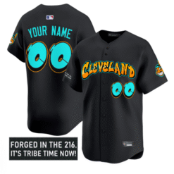 Custom Cleveland Indians Jersey Graffiti 216 Ink Edition Stitched Baseball
