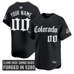 Custom Colorado Rockies Jersey Gothic Mile High Shadows Edition Stitched Baseball