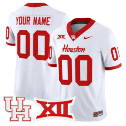 Alternative view of Custom Houston Cougars Jersey Name, Number 2025 Vapor Stitched Light Stitched Football