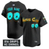 Custom Kansas City Royals Jersey Graffiti Crown Drop Limited Stitched Baseball