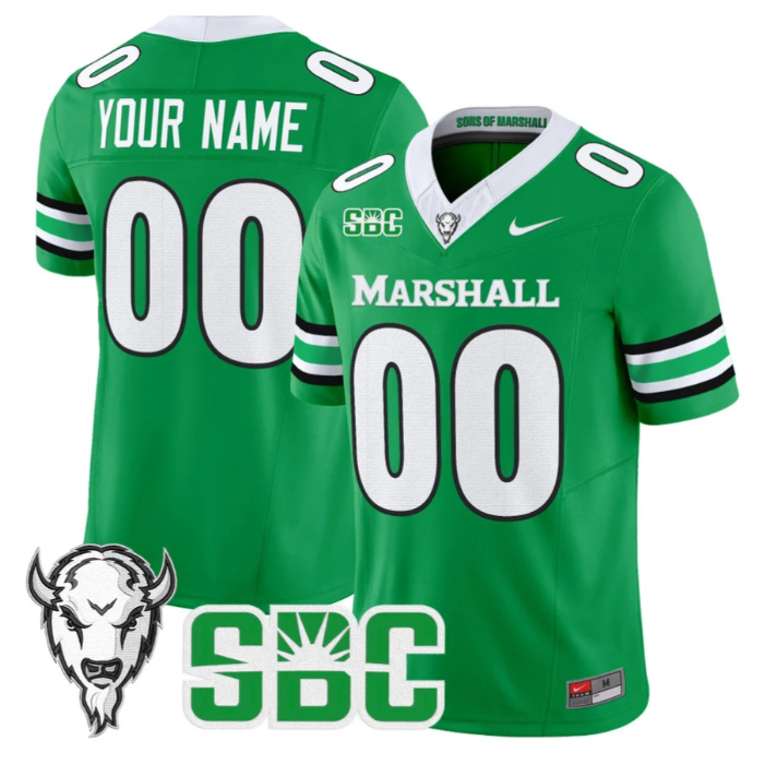 Custom Marshall Thundering Herd Jersey 2025 Vapor Limited Stitched Football