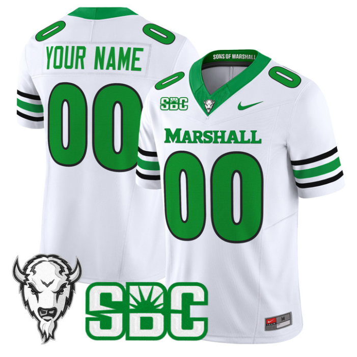 Custom Marshall Thundering Herd Jersey 2025 Vapor Limited Stitched Football - Image 2