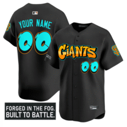 Custom San Francisco Giants Jersey Graffiti Fog City Drop Stitched Baseball