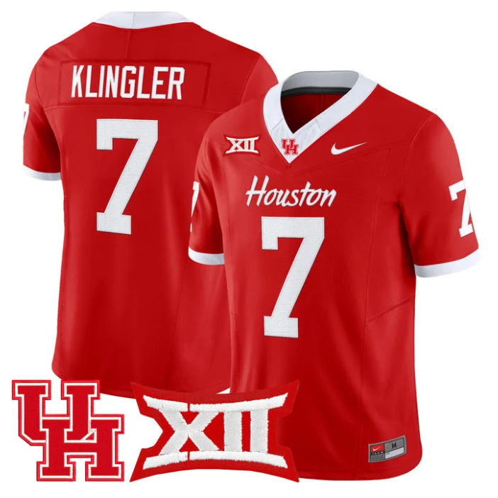 David Klingler Jersey #7 Houston Cougars 2025 Vapor Limited Light Stitched Football - Image 3