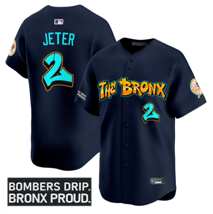 Derek Jeter Jersey #2 Yankees Graffiti Bronx Bombers Edition Stitched Baseball - Image 3