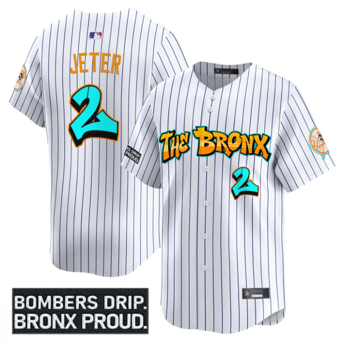 Derek Jeter Jersey #2 Yankees Graffiti Bronx Bombers Edition Stitched Baseball - Image 2