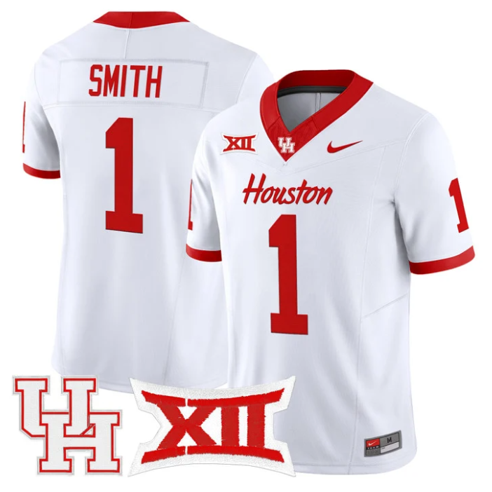 Donovan Smith Jersey #1 Houston Cougars 2025 Vapor Limited Light Stitched Football - Image 2