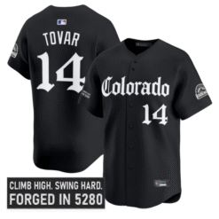 Ezequiel Tovar Jersey #14 Colorado Rockies Gothic Mile High Shadows Stitched Baseball