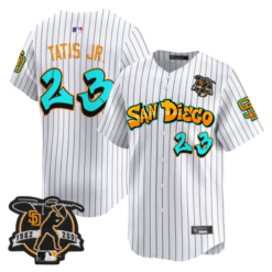 Alternative view of Fernando Tatis Jr Jersey #23 San Diego Padres Graffiti Barrio Edition Stitched Baseball
