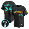 Fernando Valenzuela Jersey #34 Los Angeles Dodgers Graffiti Street Style Stitched Baseball