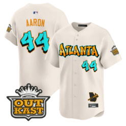 Alternative view of Hank Aaron Jersey #44 Atlanta Braves Graffiti A-Town Edition Stitched Baseball