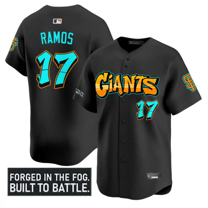Heliot Ramos Jersey #17 San Francisco Giants Graffiti Fog City Drop Stitched Baseball