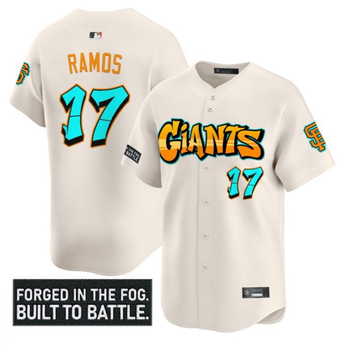 Heliot Ramos Jersey #17 San Francisco Giants Graffiti Fog City Drop Stitched Baseball - Image 2